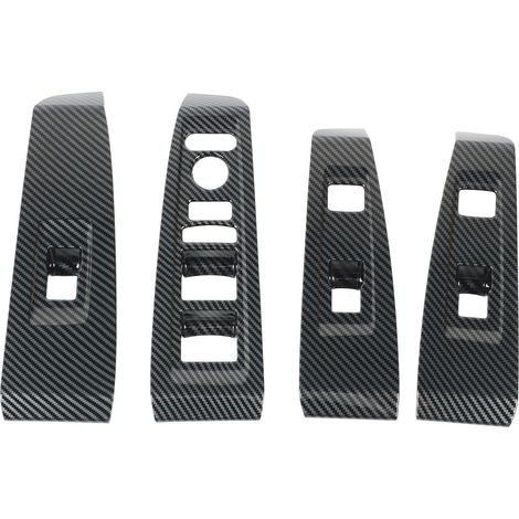 4 Pièces Panneau Interrupteur Lève-Vitre Fibre de Carbone Robuste Protection Portière Renfort pour Accord Finition Supérieure (1/5)