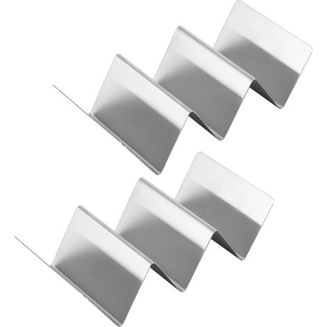 2 supports de rangement en acier inoxydable pour tacos et crêpes, type 3, pour restaurants, hôtels et cuisines domestiques. (1/5)