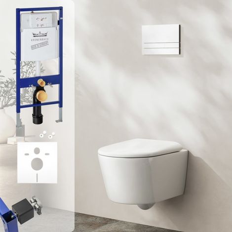 Kronenbach Tube Wand-WC kompakt spülrandlos Komplettset wrapover (1/5)