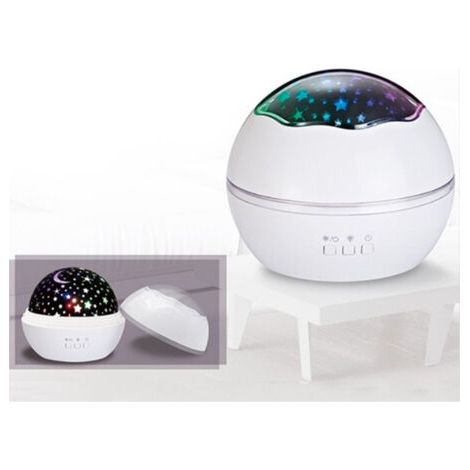 Veilleuse blanche avec projecteur d'étoiles, veilleuse de décoration de chambre à coucher, meilleur cadeau pour les enfants