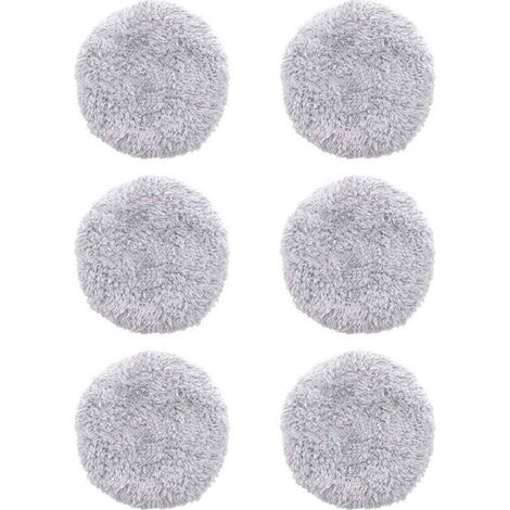 6 pieces de remplacement de chiffon de vadrouille lavable pour HOBOT 168/188 Robot de nettoyage de vitres tampons de vadrouille en microfibre accessoires reutilisables,modele:Gris 6 P (1/4)
