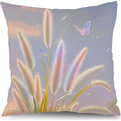 Taie d'oreiller floral vintage, décoration salon chambre,40×40cm (1/5)