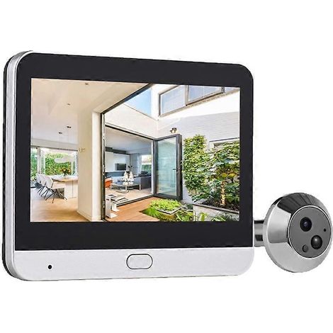 Caméra de porte judas Tuya Wifi 2MP, sonnette vidéo sans fil intelligente avec détection de mouvement PIR, sécurité domestique intelligente, argent (1/5)