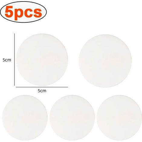 (5 butées de porte rondes blanches) 5 butées de porte en silicone, coussinets pour poignées, décoration intérieure, protection murale, tapis de quincaillerie, amélioration de la quincaillerie (1/5)