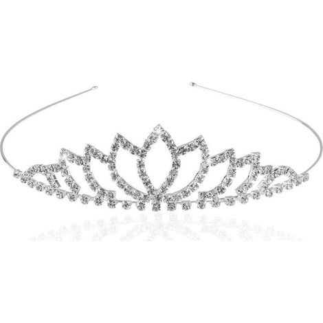 Serre-tête Couronne Diadème Princesse en Strass,Mariage Tiare, Nuptiale Couronne Tiara Avec Strass Pour Le Mariage, Proms, Pageants, Princesse Parties, Anniversaire (1/5)