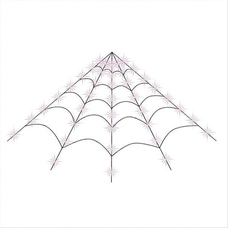 Décorations lumineuses d'Halloween en forme de toile d'araignée de 200 pouces pour l'extérieur/l'intérieur avec 250 lumières LED, pour cour/pelouse/jardin() (1/5)