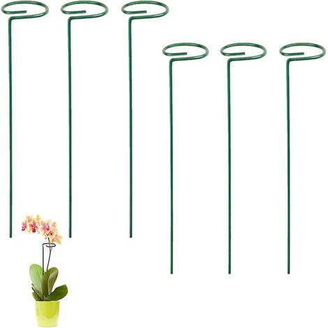 Set mit 6 x 40 cm langen Pflanzenstützpfosten, Einzelstammstützpfählen, 6,5 cm Durchmesser, Stützring, Gartenpfahl, Stütze (1/5)