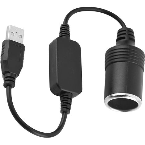 Adaptateur USB vers Allume-Cigare 12V Femelle avec Câble