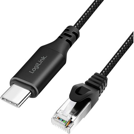 LogiLink USB 3.2 Gen 1 (USB 3.0) Adapterkabel [1x USB-C® USB 3.2 (Gen 1) - 1x RJ45-Stecker 8p8c] CU0 (1/5)