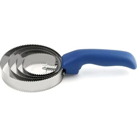 Etrille Double Face, Brosse Cheval, 4 Anneaux, avec Manche Soft Touch,idéal pour toiletter des chevaux ou d' animaux ou nettoyer vos couvertures. (1/5)
