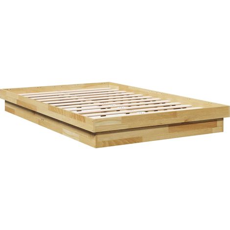 vidaXL Struttura Letto Senza Materasso 120x200 cm in Legno di Rovere (1/4)