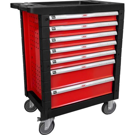 Werkstattaufbewahrung jbm 7 drawer tool trolley 7 Schubladen 77.5x46.6x96 cm