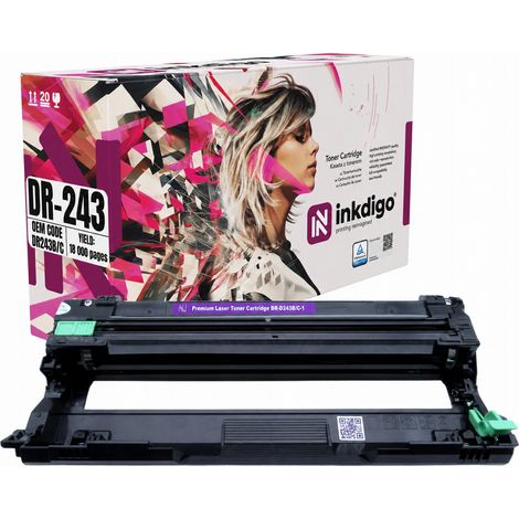 Tambor Inkdigo DR243CL compatible con Brother DCP-L3510 HL-L3210 MFC-L3710CW con certificación TÜV. (1/4)