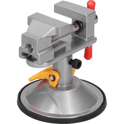 Pince étau mini à ventouse 45 acier rotation 360° outil manuel pour verre bureau métal (1/5)