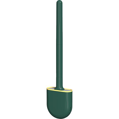 Brosse Toilette Murale Sans Percage Avec Support Adhesif Poils Souples Pour Petite Salle De Bain (1/5)