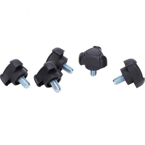 Poignées triangulaires en plastique M8 - Lot de 5 vis à main, boulon de verrouillage rapide 18mm, fixation sans outil. (1/5)