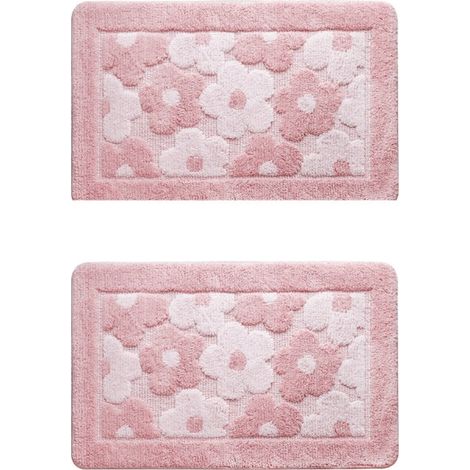 (rose)Tapis de Bain Antiderapant,Tapis Salle de Bain Absorbant1 pcs (1/5)