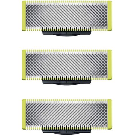 Lames de rechange pour rasoir électrique OneBlade – 3 pièces en acier inoxydable intégral, idéales pour la coupe, le stylisme et le rasage précis (1/5)