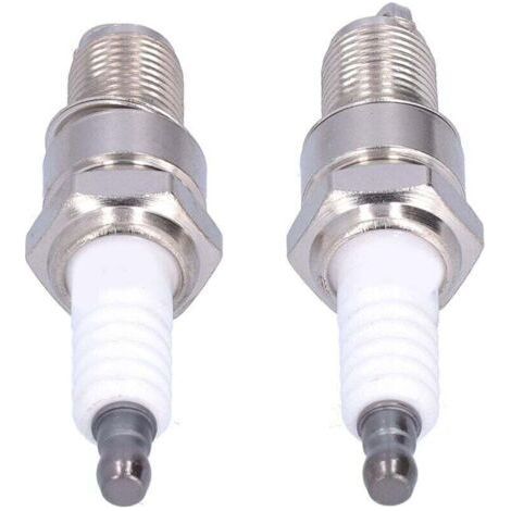 Lot de 2 bougies d'allumage F6RTC pour MTD 95110292 75110292 Torch Engine 131039 Tondeuse à gazon (1/5)