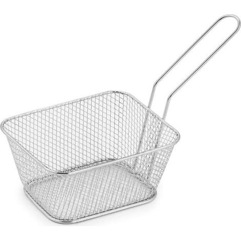 MAURY'S CESTINO CON MANICO PER FRITTI REALIZZATO IN ACCIAIO INOX