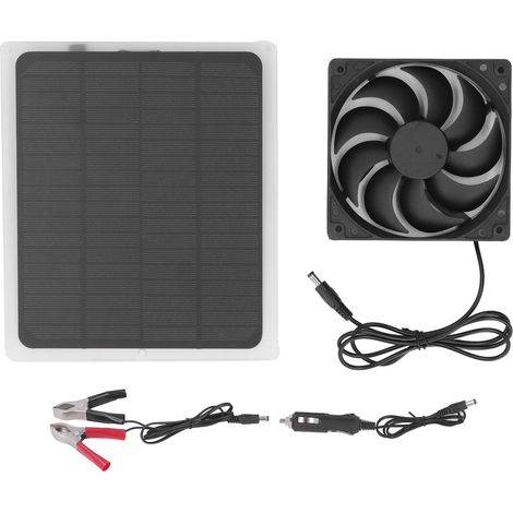 Ventilateur Solaire 5W Portable Économique pour Camping, Caravane, Poulailler et Cabane (1/5)