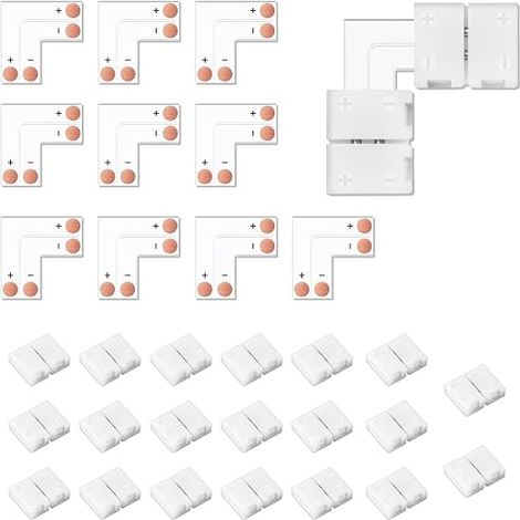 Connecteur Ruban LED Raccord Ruban LED 2 Broches 8mm 10Pièces (1/5)