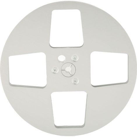 Leere 1/4 Zoll 7" 4-Loch-Aluminiumlegierungsspule für NAB-Wickelmaschine, silberfarbenes Ersatzteil