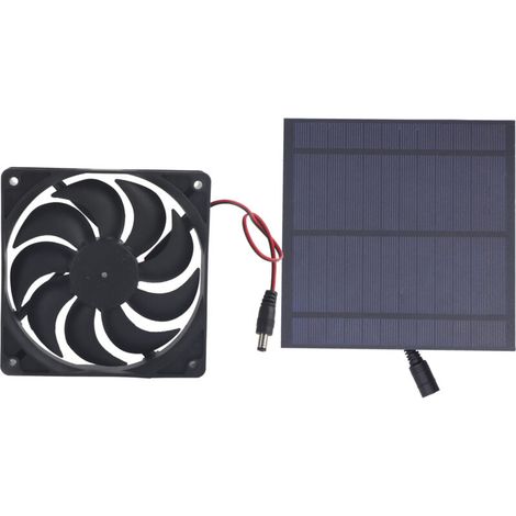 Panneau Solaire 5W avec Ventilateur pour Serre, Maison pour Animaux et Chenil - Refroidissement Écologique (1/5)