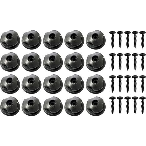 Crochet Bache - Plastique Rigide - Diamètre 8 mm - Pour Filet Remorque Bache Remorque - Lot de 20 Pièces