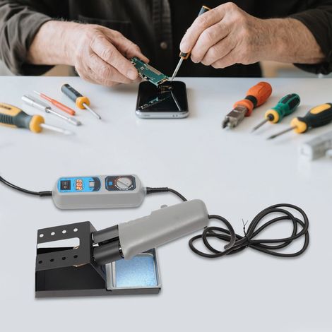 938D Portable Hot Tweezers Mini Soldering Station, Professionell Lötstation Set Lötkolben Pinzette Lötkolben Entlöt für BGA SMD