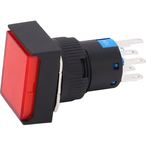 Lot de 25 interrupteurs à bouton-poussoir avec témoin lumineux pour équipements industriels (12 V CA/CC). (1/5)