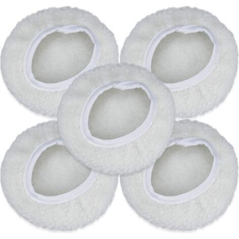 Pack of 5 Polishing Bonnet, Auto Polishing Disc Wool Bonnet Waxing Pads for Most Car Polishers (1/5)