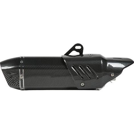 Embout d'échappement moto en acier inoxydable 304, revêtement en fibre de carbone, universel pour diamètres 38 à 51 mm, style fibre de carbone (1/5)