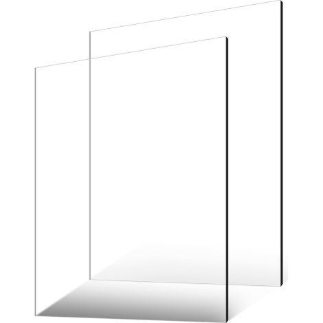 Plexiglas-Acrylplatte, 2er-Set Kunststoffplatten, 610x914 mm, 6 mm dick, transparentes Kunststoffglas für Bastelprojekte, Ersatzglas für Bilderrahmen, DIY-Display, leicht zu schneiden (1/5)