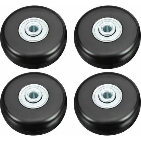 Roulette Valise, Bagage Valise Réparation Roulette Charge Lourd 50mm Muette Caoutchouc Universelle Pivotante Roue Rechange Transport Remplace Roulette 4PCS pour Valise/Bagage/Sac à Dos/Voyage (1/5)