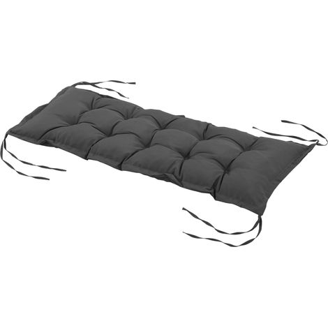 Coussin de banc de jardin rembourré épais 100x40x10 cm, gris anthracite, assise confortable pour extérieur (1/5)