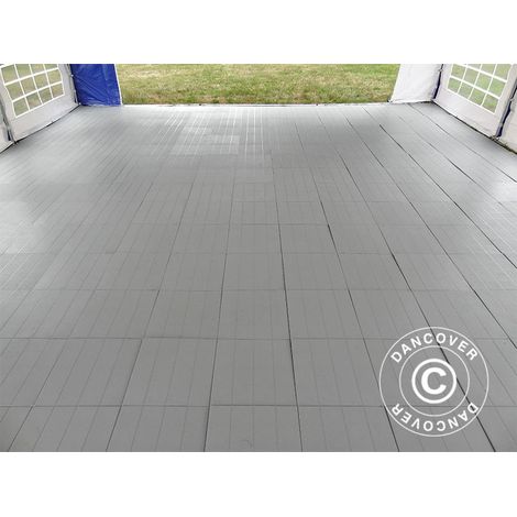 Kunstoffboden, Basic, Piastrella, Grau, 1,44 m² (9 Stk) - Dancover