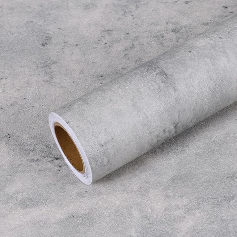 Papier Peint Béton Vintage Gris Épaissir 40cm × 900cm Papier Peint Imitation Ciment Industriel Auto-adhésif Revetement Mural Salon Chambre Adhesif pour Meuble Cuisine Salle de Bain Lavable (1/5)