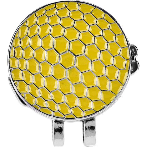 Porte-clip magnétique pour gant de golf en acier inoxydable mini, avec marqueur de balle, jaune (1/5)