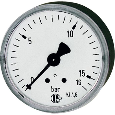 Riegler Standardmanometer, Stahlblechgeh., G 1/4 hinten, 0-16,0 bar, Ã˜ 63 (1/2)