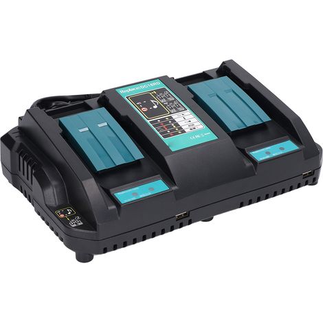 Chargeur Double Port USB pour Batterie Lithium Intelligent, Entrée 100‑240V AC avec Prise Européenne (1/5)