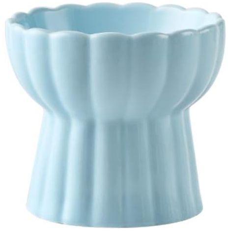 Bleu Céramique Gamelle pour Chat avec Support surélevé, pour Chats et Chiens de Petite Taille-Fei Yu (1/5)