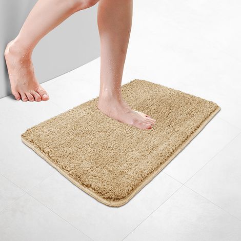 VOUNOT® Alfombra de Baño Antideslizante 40 x 60 cm Beige