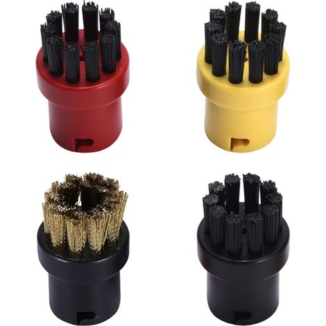 Compatible SC1/SC2/SC4/SC5 Accessoires Nettoyeur Vapeur Kärcher 4 Pièces Kit d'Embouts Résistants à la Chaleur avec Buse Sol, Brosse Ronde et Embouchure (1/5)