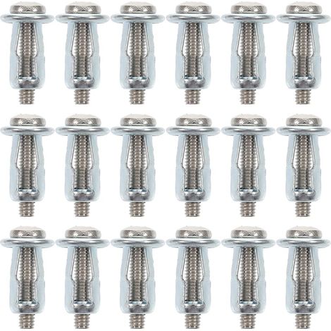 Lot de 20 inserts filetés à pétales 4x20 mm, vis d'expansion en acier (1/5)