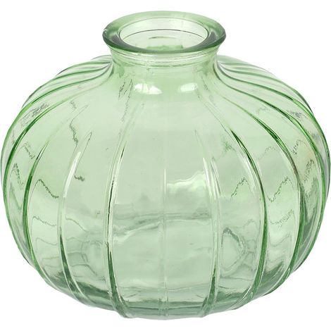 Vase Soliflore en Verre Vert pour Fleurs, Élégant à Tige Unique, Mariage, Fêtes de Jardin, Repas d'Été, Cheminée, Cadeau 8cm (1/4)
