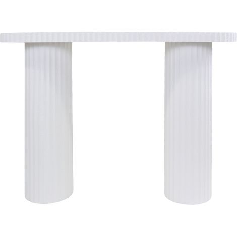 Table Console Mobili Rebecca Sequoia 75,5x100x30 cm MDF Blanc Moderne