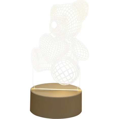Toivize Lampada notturna a LED 3D in acrilico –Luce calda e soffusa, alimentata tramite USB – Decorazione per la stanza e idea regalo (1/5)