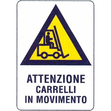 Cartello Movimento Carrelli 48X 68 Plastica
