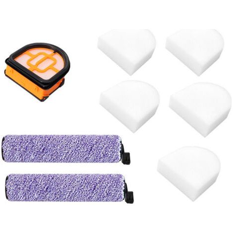 Set Staubsaugerzubehör, Shark Bodenbürstenzubehör, passend für Staubsaugerzubehör AW201 WD201 WD101 WD100 (2 Walzenbürsten + 1 Filter + 5 Filterpads) (1/5)